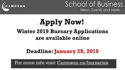 Winter 2019 Bursary Application